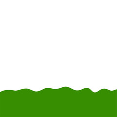 Obraz premium Flat style green bottom border