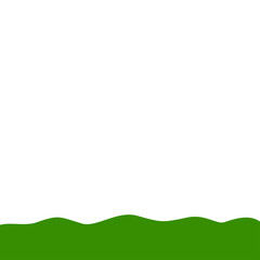 Obraz premium Flat style green bottom border