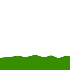 Obraz premium Flat style green bottom border
