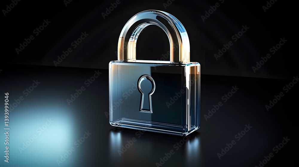Poster secure digital lock abstract background stock photo sleek environment close-up view concept of safet