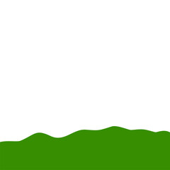 Obraz premium Flat style green bottom border