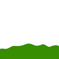 Obraz premium Flat style green bottom border