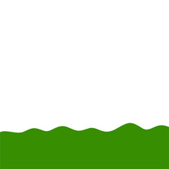 Obraz premium Flat style green bottom border