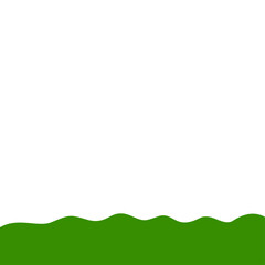 Flat style green bottom border