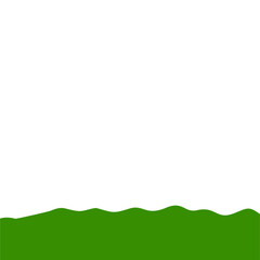 Flat style green bottom border