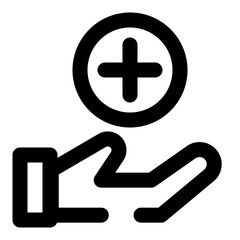 Obraz premium medical dashed line icon