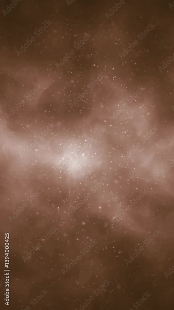 Poster artistic brown dangerous thick clouds with particles motion vertical loop animation. concept dirty t