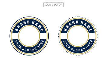 logo badge design template with the text . vector