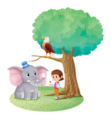 Fototapeta premium animals in the forest