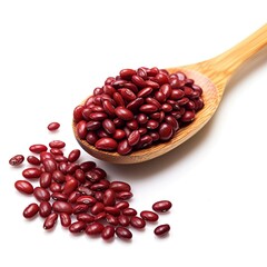 Red Kidney Beans in Wooden Spoon: Healthy Food