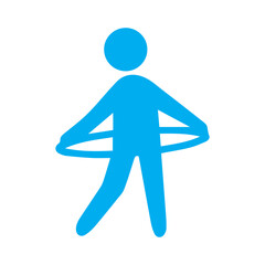 hula hoop colored icon