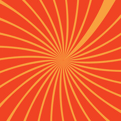 Fototapeta premium Red background with red sun rays. Abstract summer sun shine. 