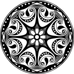 Premium mandala pattern. Golden circle ornament. A design element for a creative idea