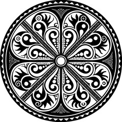 Premium mandala pattern. Golden circle ornament. A design element for a creative idea