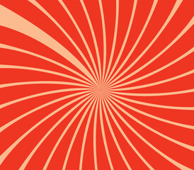 Red background with red sun rays. Abstract summer sun shine. 