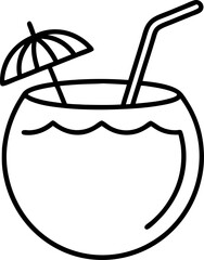 coconut cocktail on a beach