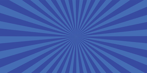 Blue sunburst background. Abstract texture with starburst. Blue sun rays background. Bright beams pattern.