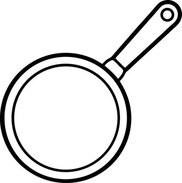 recommend clip art: Frying pan outline icon