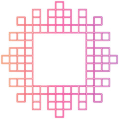 Grid line neon frame