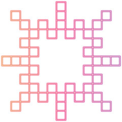 Grid line neon frame