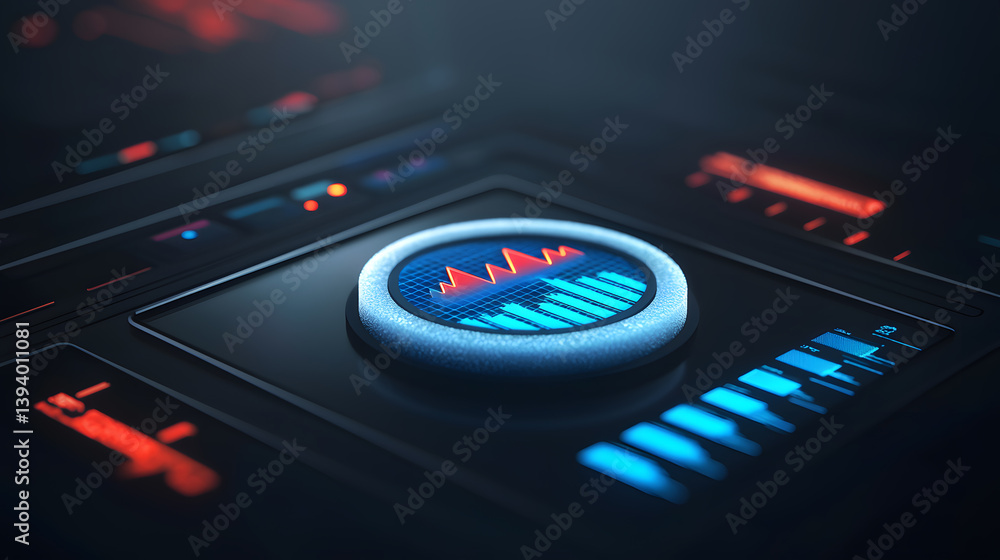 Poster dynamic business analysis dashboard corporate environment graphical visualization high-tech viewpoin
