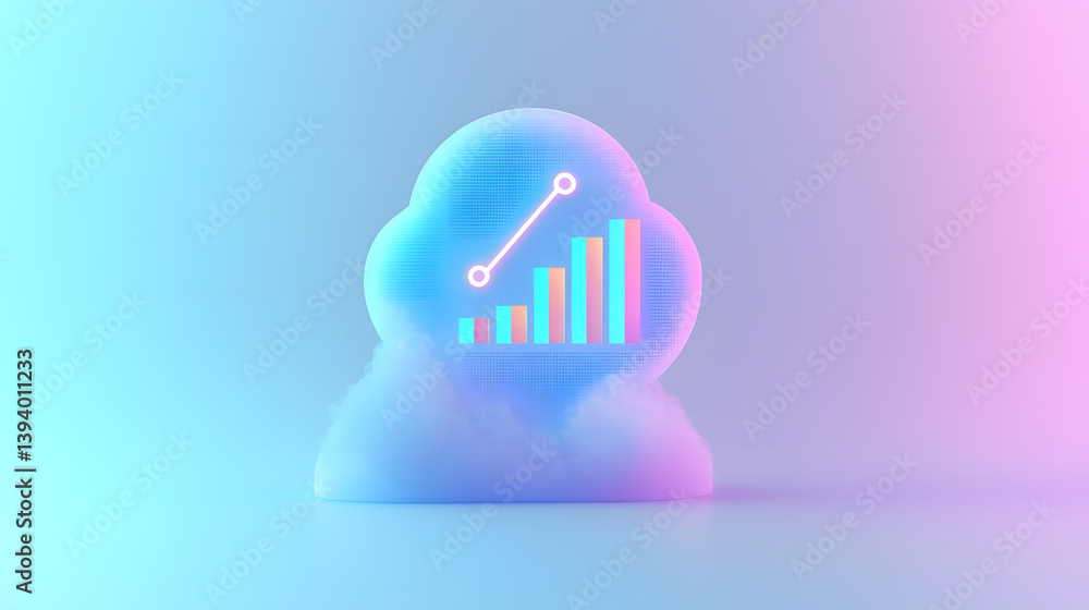 Poster business analytics growth visualization digital space infographic design modern environment abstract