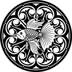 Premium mandala pattern. Golden circle ornament. A design element for a creative idea