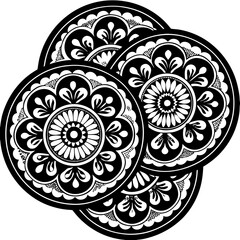 Premium mandala pattern. Golden circle ornament. A design element for a creative idea