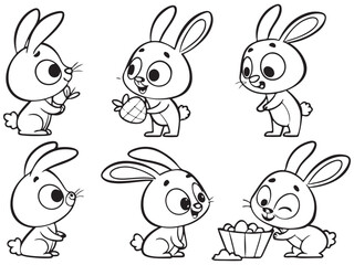 Adorable Forest Animal Coloring Page, Printable Woodland Creatures Scene, Cute Fox, Hedgehog, and Bird Line Art