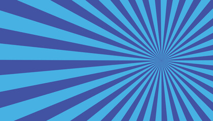 Blue shining light star burst background