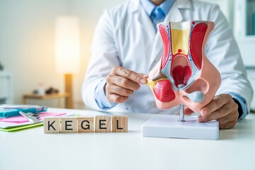 Doctor Explains Pelvic Floor Anatomy With Model And Kegel Blocks