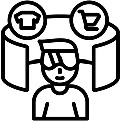 Virtual Shopping Icon