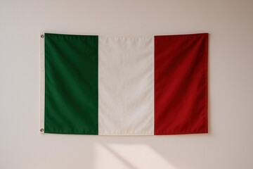Obraz premium Italian flag on wall.