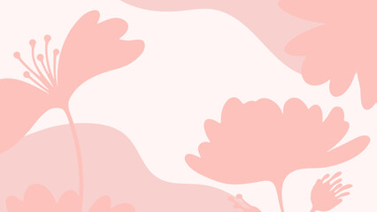 Abstract trendy flowers background  for print, wallpaper, clipart, wall art for home decoration