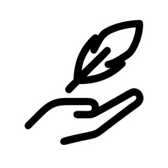 Fototapeta premium Hand Holding Leaf Icon