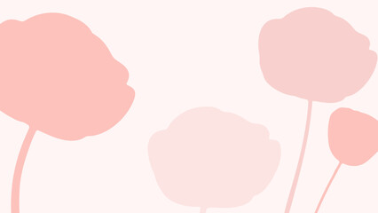 Pink flower bush illustration for print, wallpaper, clipart, wall art for home decoration.