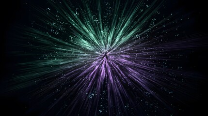 Fototapeta premium Electric Blue Energy Burst in Space – Explosive Cosmic Light Explosion Background 