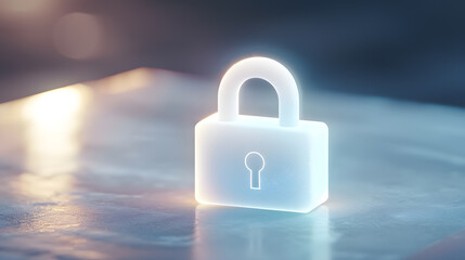 Fototapeta premium Visualizing secure digital lock technology abstract design digital environment high resolution conceptual view