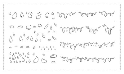 Obraz premium Hand drawn water drop illustration in doodle style