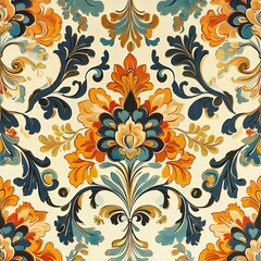 An intricate vintage fabric pattern
