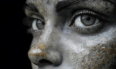 Naklejka premium Close-up detail of Juan Santamaria statue at Costa Rica’s national monument, representing patriotism, historical heritage, architectural respect and national pride in travel context 