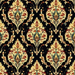 An intricate vintage fabric pattern
