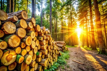 German wood: fresh firewood delivery.  See sustainable forestry in action.  High-quality images.