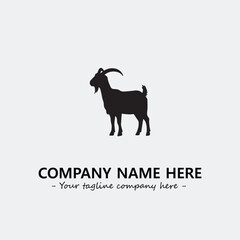 Head of goat illustration black and white for logo company vector image
