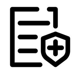 Obraz premium medical dashed line icon