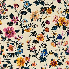 vintage floral fabric pattern