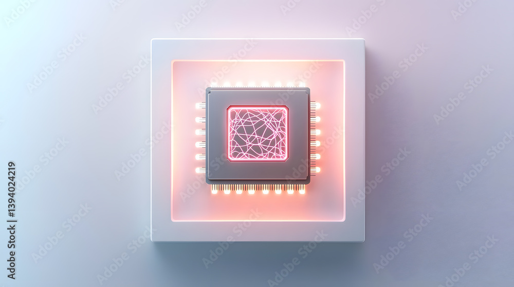 Poster ai chip revolution high-resolution technology centered in a futuristic environment capturing innovat