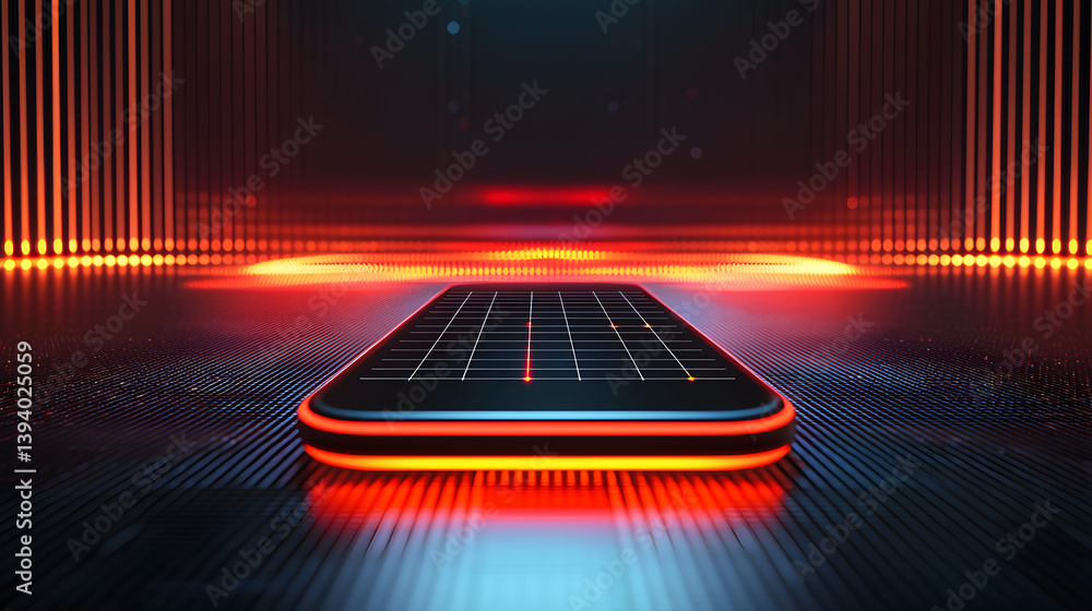 Poster mobile user interface layout grid design digital space graphic visualization modern environment cent
