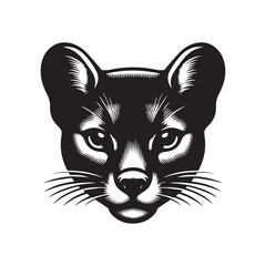 Fossa Vector - Minimalist Fossa Silhouette - Fossa Illustration - Fossa Design.