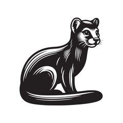 Fossa Vector - Minimalist Fossa Silhouette - Fossa Illustration - Fossa Design.